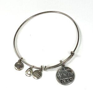 Alex and Ani NYC The Big Apple Charm Bracelet Silver Finish 2"- 3.5"